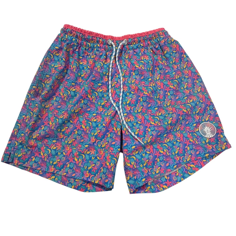 Chubbies Mens Tropical Floral Lined Swim Trunks Multicolor 5.5 Inseam XS